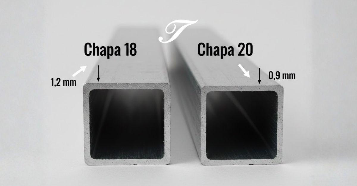 Diferença entre metalon chapa 18 e chapa 20 Diferença entre metalon chapa 18 e chapa 20
