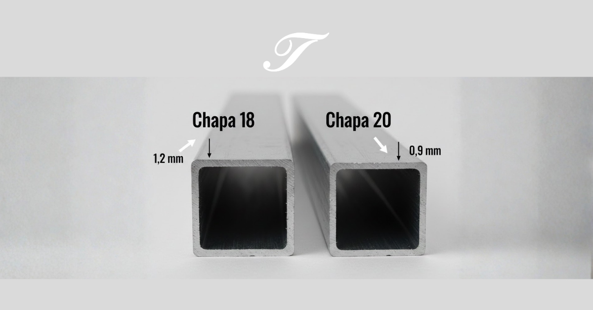 Diferença entre metalon chapa 18 e chapa 20 Diferença entre metalon chapa 18 e chapa 20